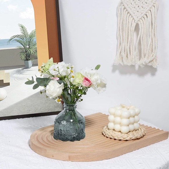 Boho Blue Glass Bud Vase - Picture 3 of 6